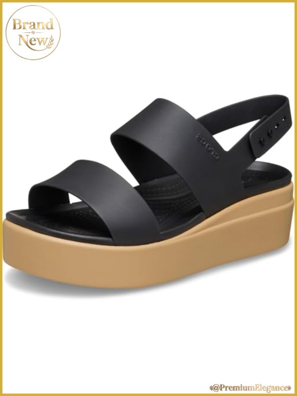 Crocs Brooklyn Low Wedge Platform Sandals Adjustable Ankle Strap